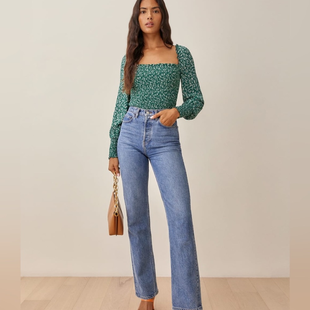 Reformation Pinto Top in Parsley